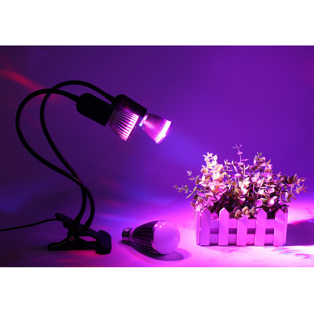 UK Plug E27 2-head Clip on Reading Light Base Desk Reading Lamps Socket Black