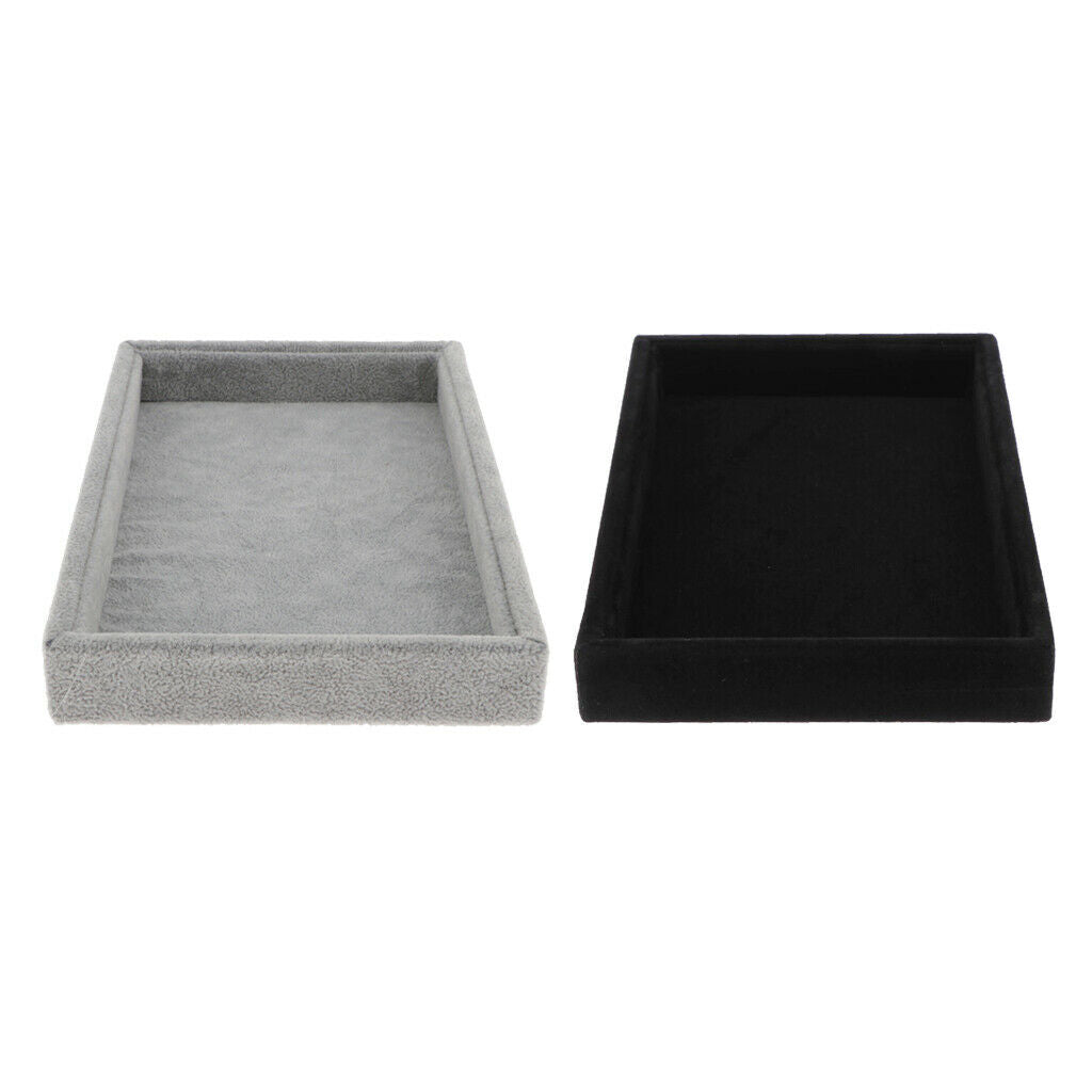 2pcs Jewelry Display Tray Rings Earrings Holder Organizing Tool Organizers