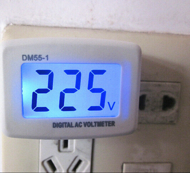 Blue LCD Volt Meter Mete AC 80-300V For 110v 120v 220v 230v 240v American Plug