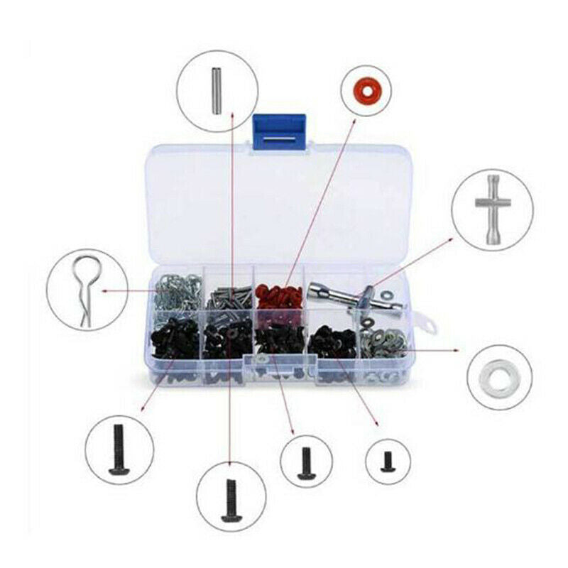 Universal Repair Tool Screws Set Accessories Kit Box Case for 1/10 HSP RC CaBDA