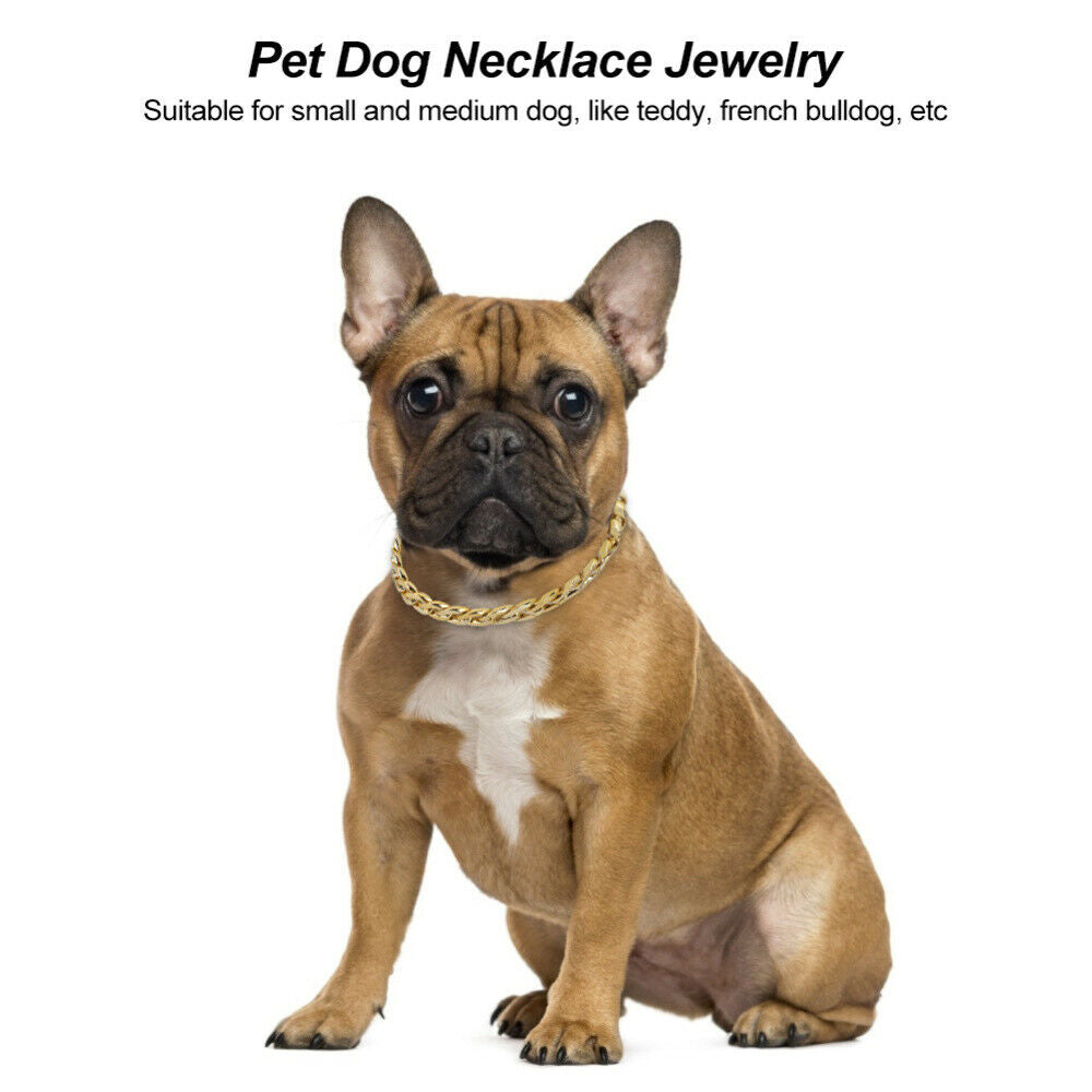 French Bulldog Dog Stainless Steel Necklace Bling Pet Puppy Jewelry Accessories