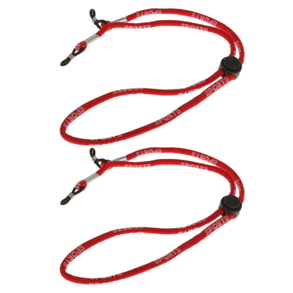2 Pieces Adjustable Glasses Eyewear Holder Strap Sunglasses Neck Lanyard Rope