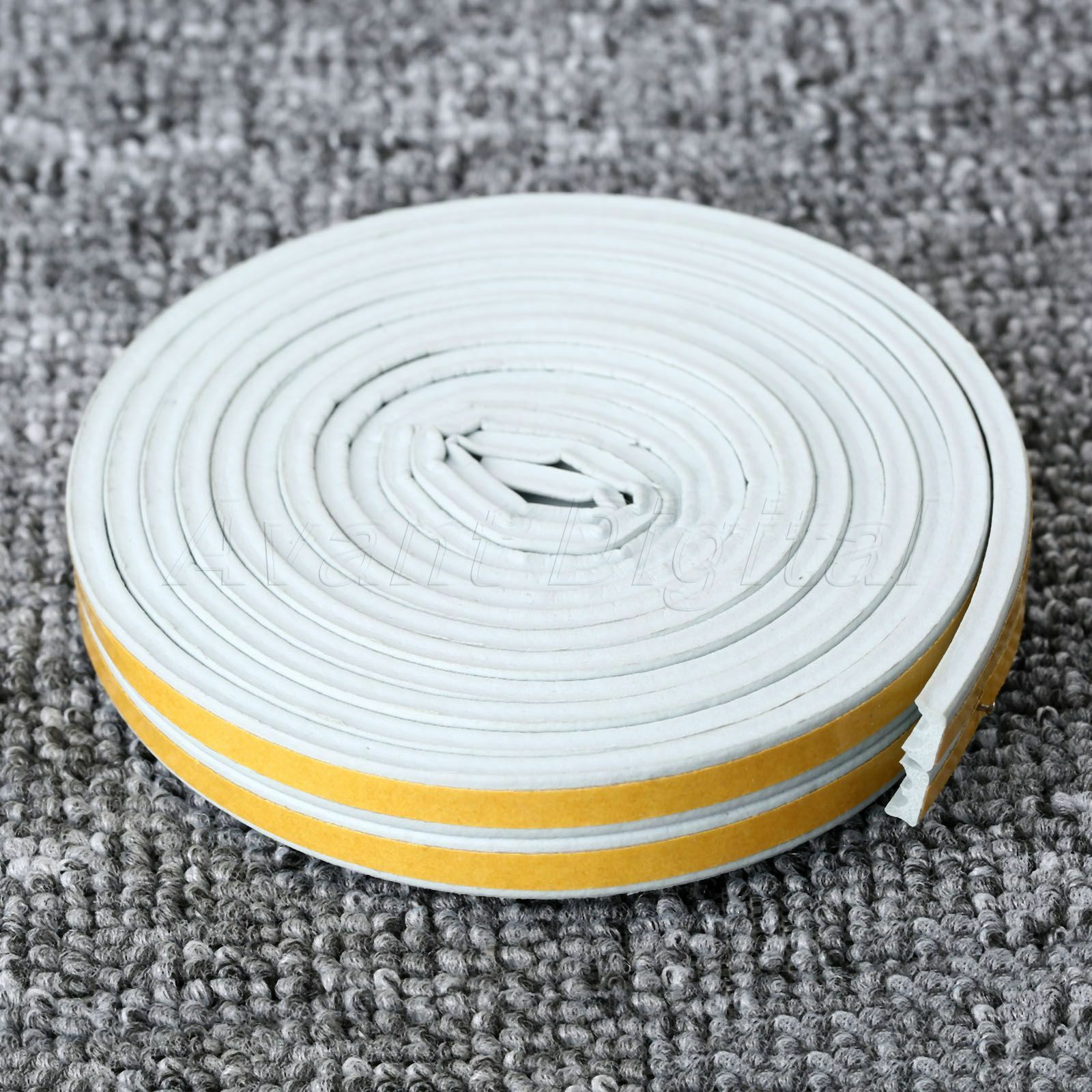 5M E-type Car Window Door Foam Draught Self Adhesive Excluder Rubber Seal Strip