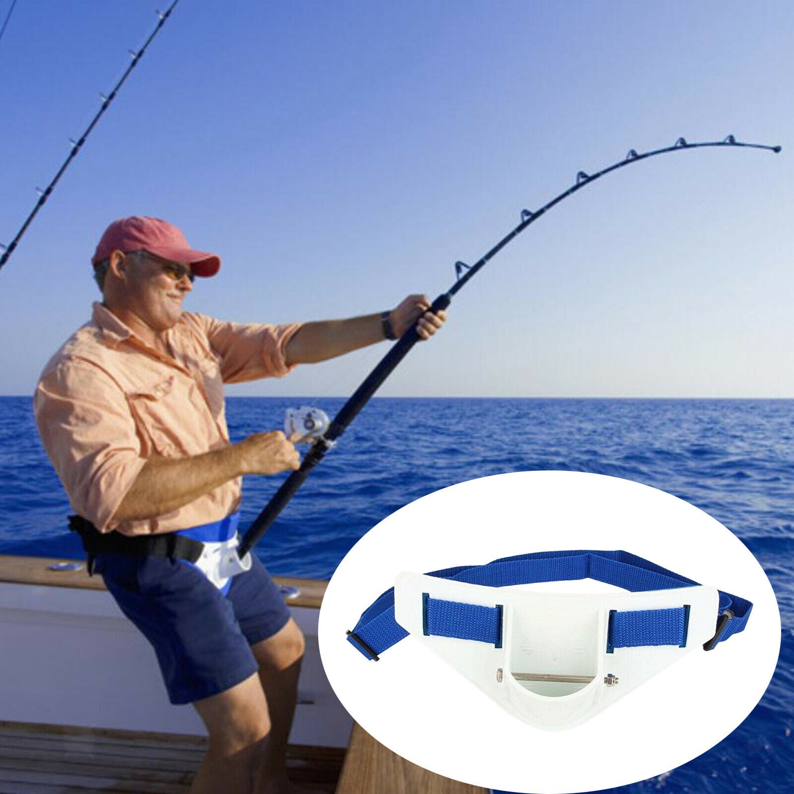 Fighting Belt Fishing Rod Holder Non-slip Pole Support Bracket Gimbal Tackle