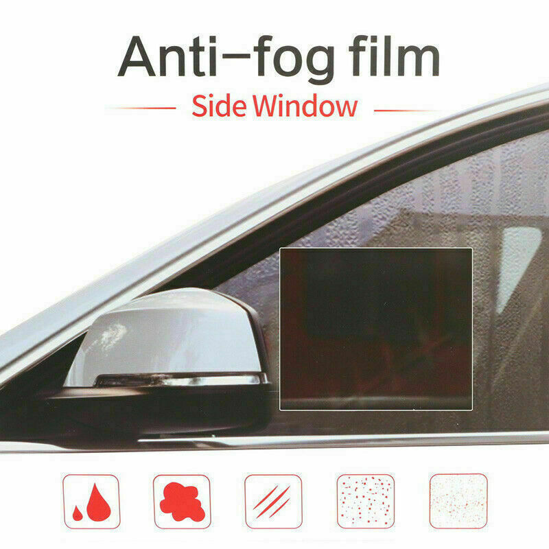 4Pcs Car Rearview Mirror Waterproof Membrane Anti-glare Anti-Fog Film Stickers ~