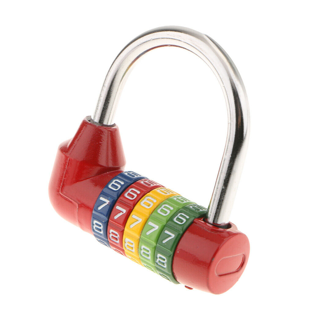 2x Mini 5 Digits Number Password Code Lock Combination Padlock Resettable for