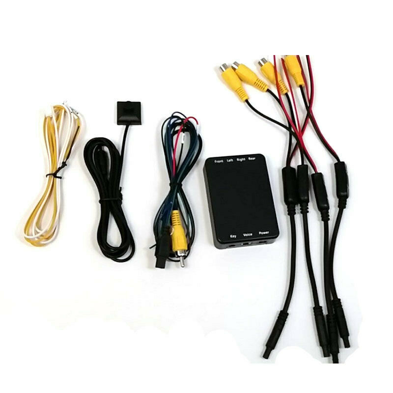 4 Way Car Video Switch Parking Camera View Image Split Screen Control Box System
