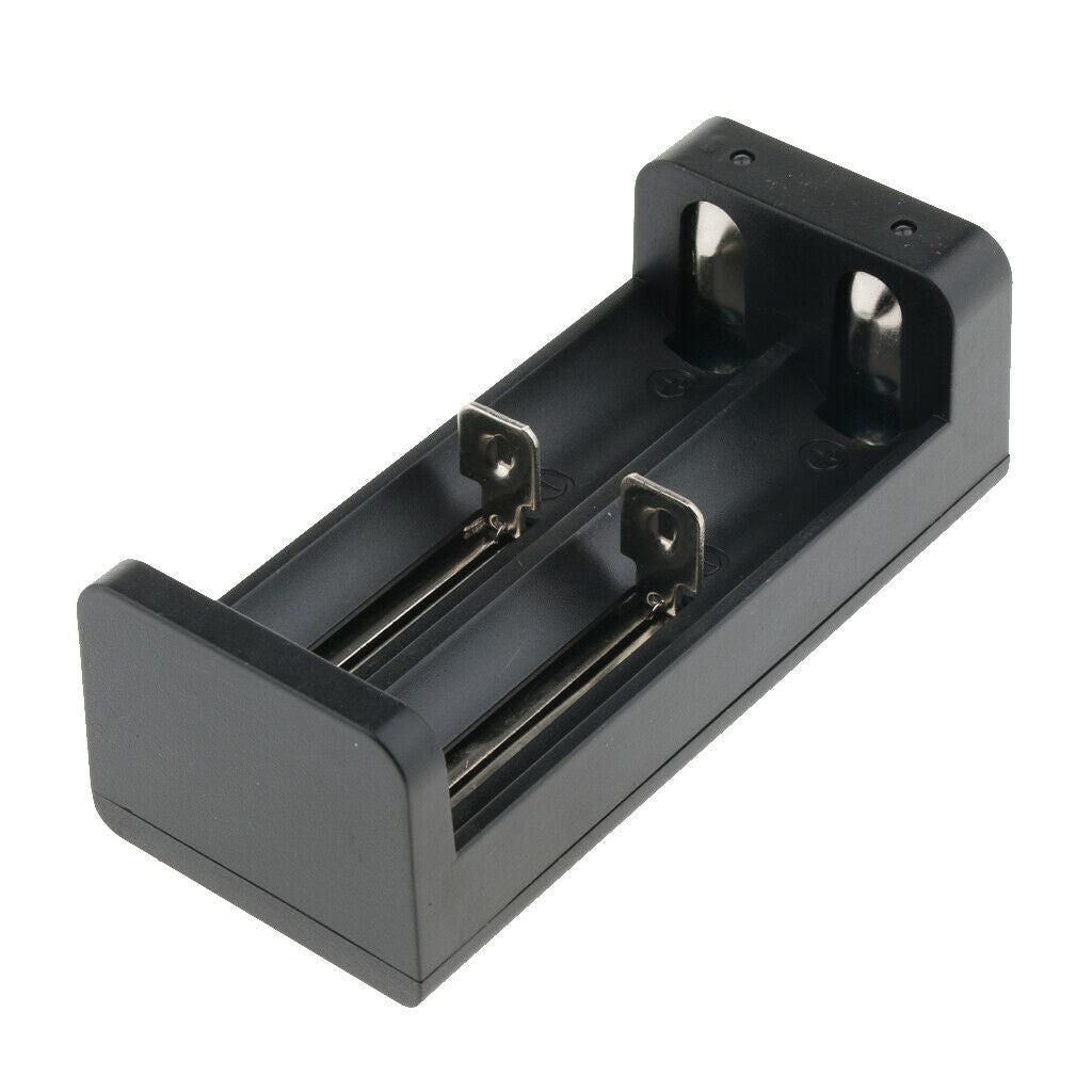 Dual Slots Battery Charger Charging Dock for Lithium 18650 26650 18350 16340