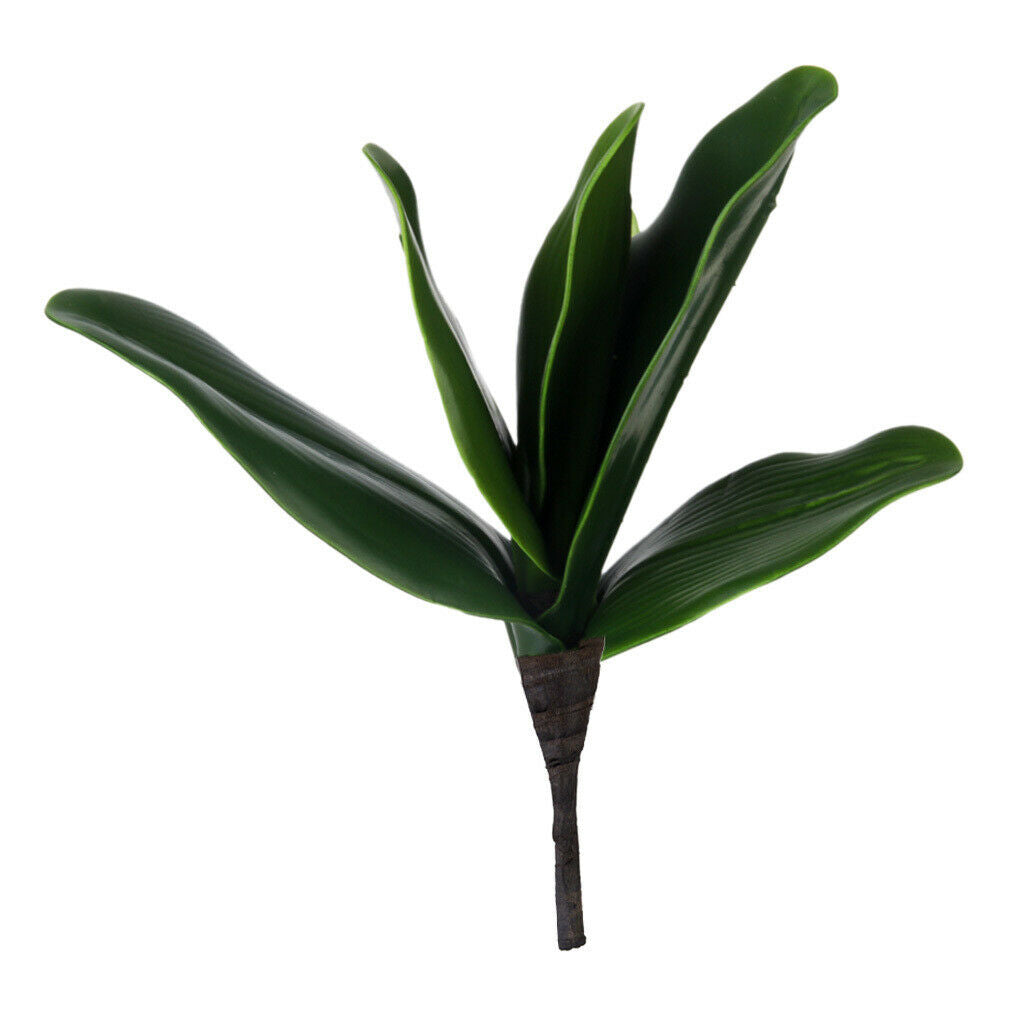 1 Branch Of Green Artificial Butterfly Orchid Leaf Simulation