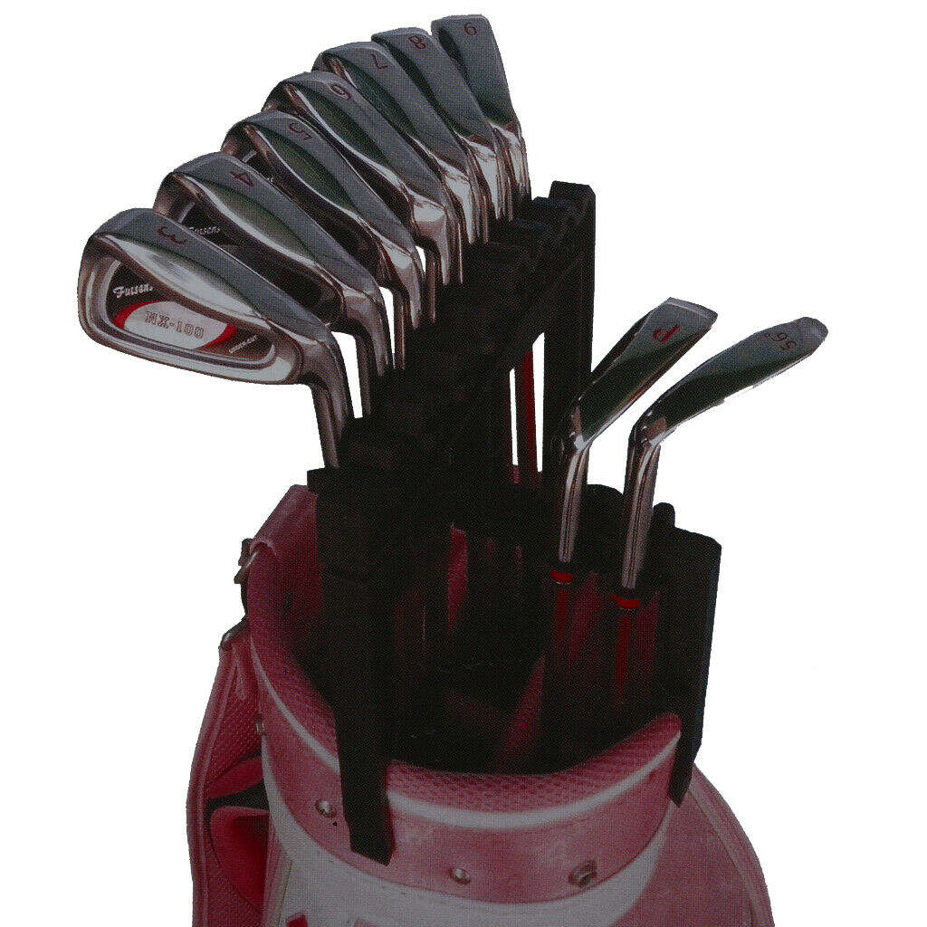 Portable Golf Bag 9 Iron Club Holder Stacker Rack Organizer Accessories Pink