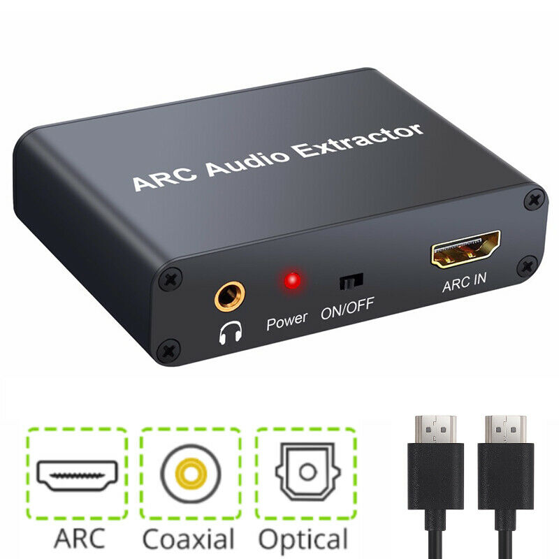 HDMI ARC Audio Extractor Digital DAC to RCA Coax SPDIF 3.5mm Converter Adapter