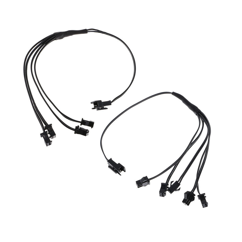 Set Of 2, 4 & 5 In 1 Splitter Cable For EL Wire Neon Strip Light