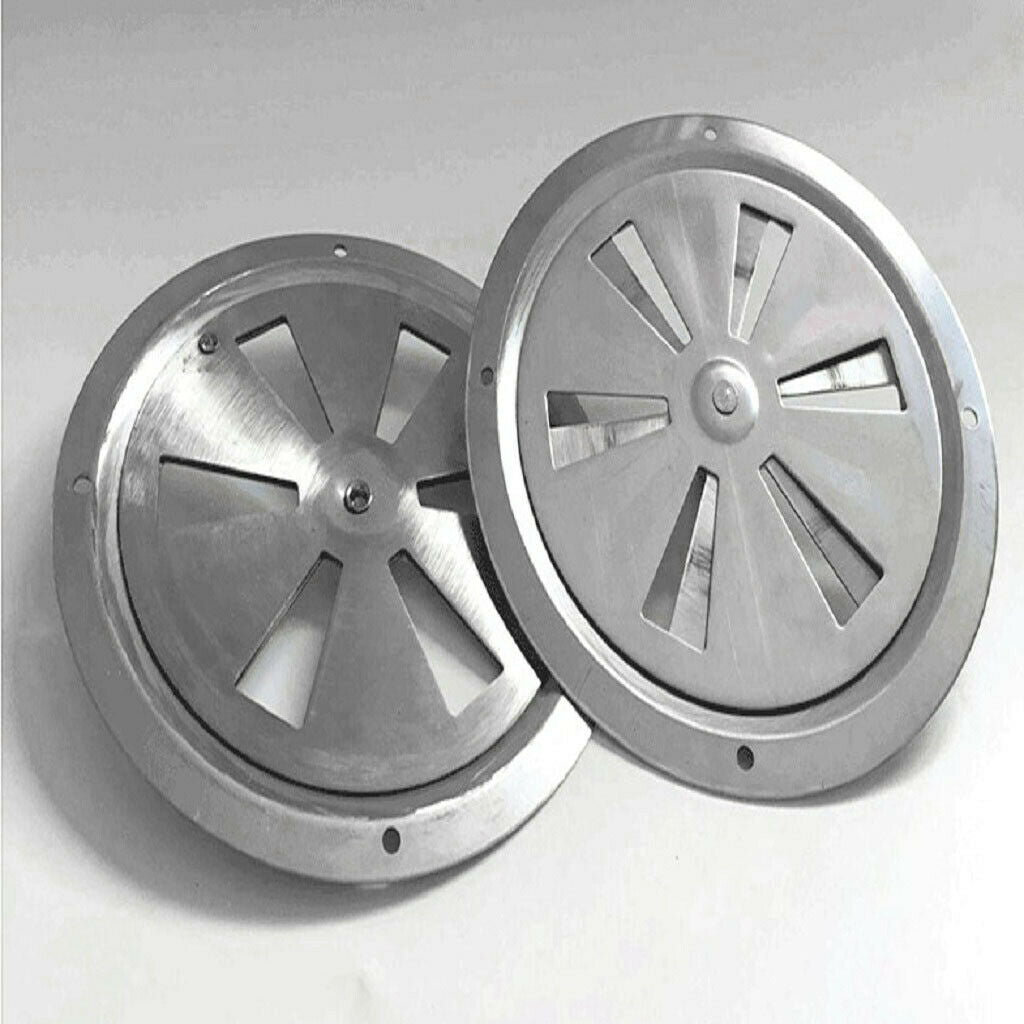 Stainless Steel Round Butterfly Vent, 5-Inch Ventilation Cover Gill Plate  -