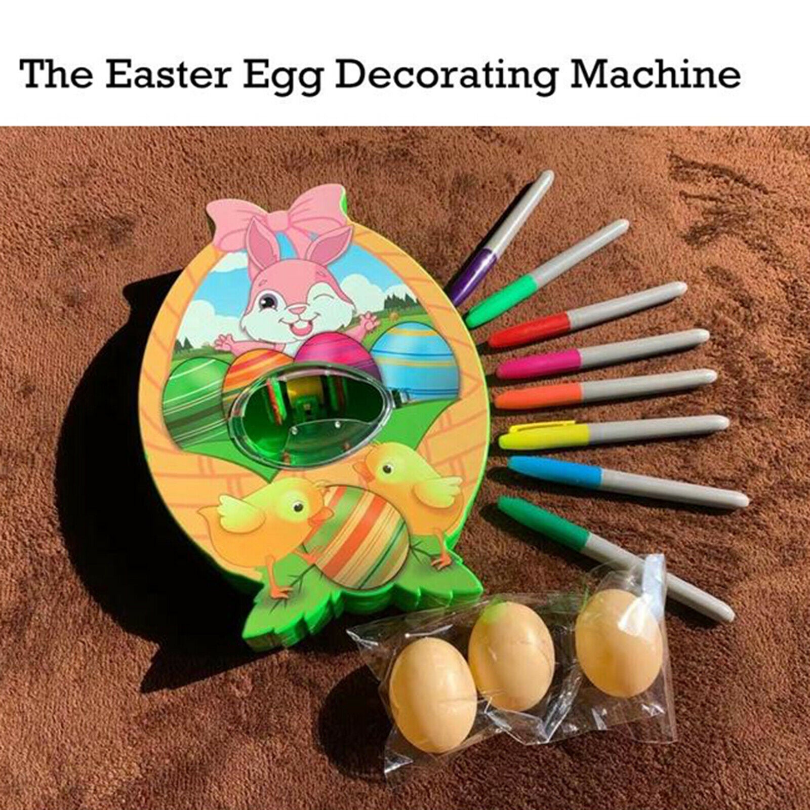 1Set Easter Egg Decorator Egg Decorations DIY Painting Toys Birthday Gift