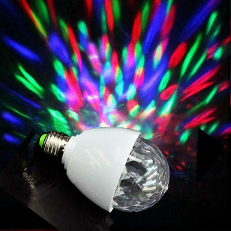 Crystal Ball Stage Lights Led E27 RGB Rotating Lamp For Party Disco DJ Bar @