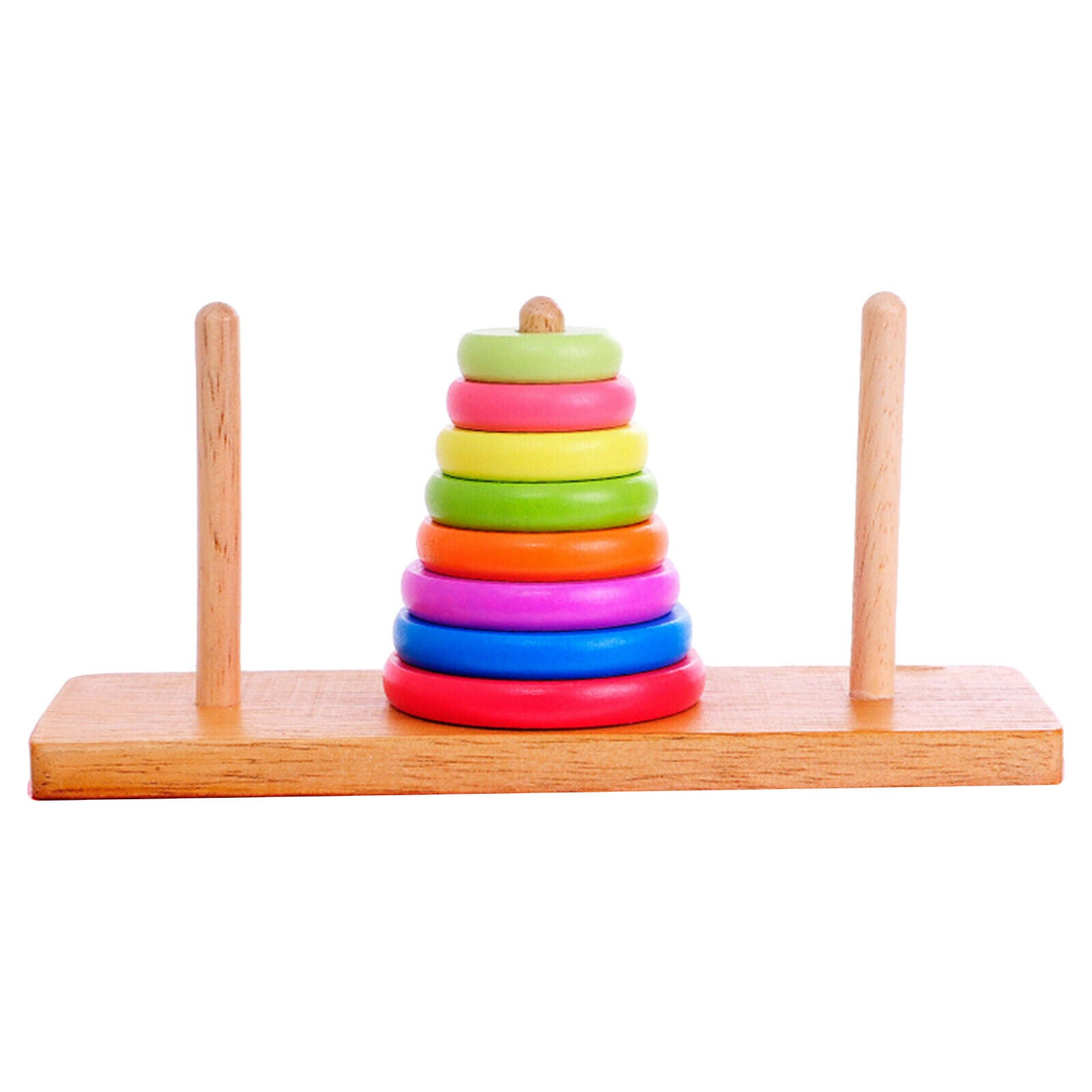 Rainbow Stacking Loop Tower Stapelring Blocks Teaching Aids Development Game