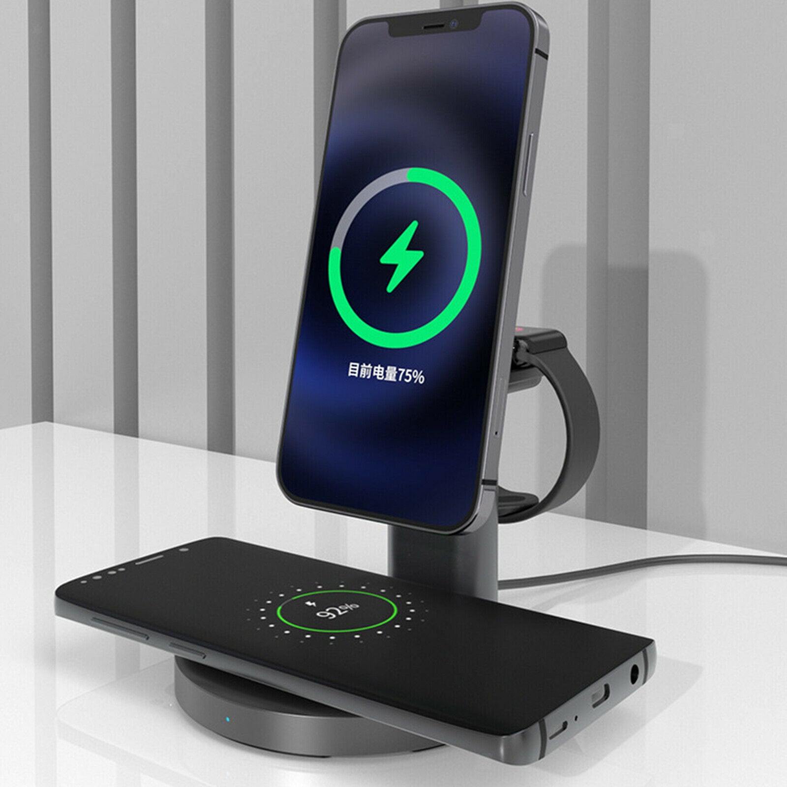 Magnetic Wireless Charger 15W 3 in 1 Pad for iWatch SE/6/5/4/3/2
