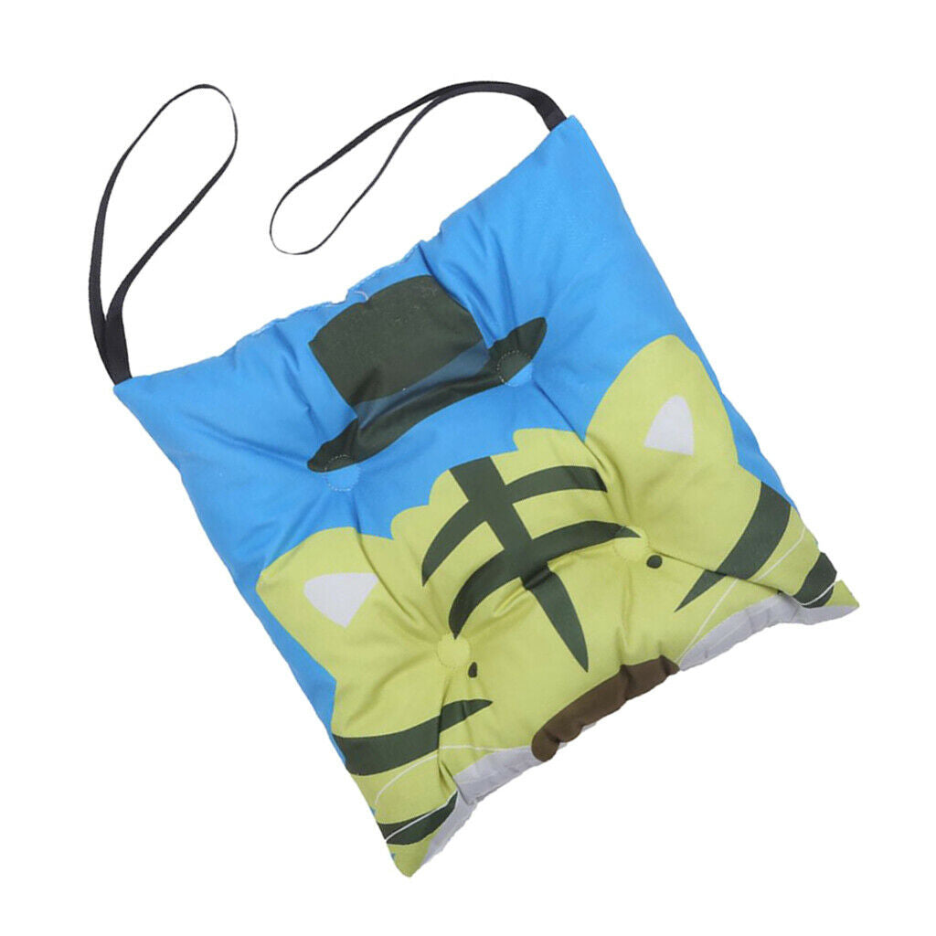 Velvet Square Dining Chair Pad Seat Cushion Pads with Strap for Kids 40x40cm