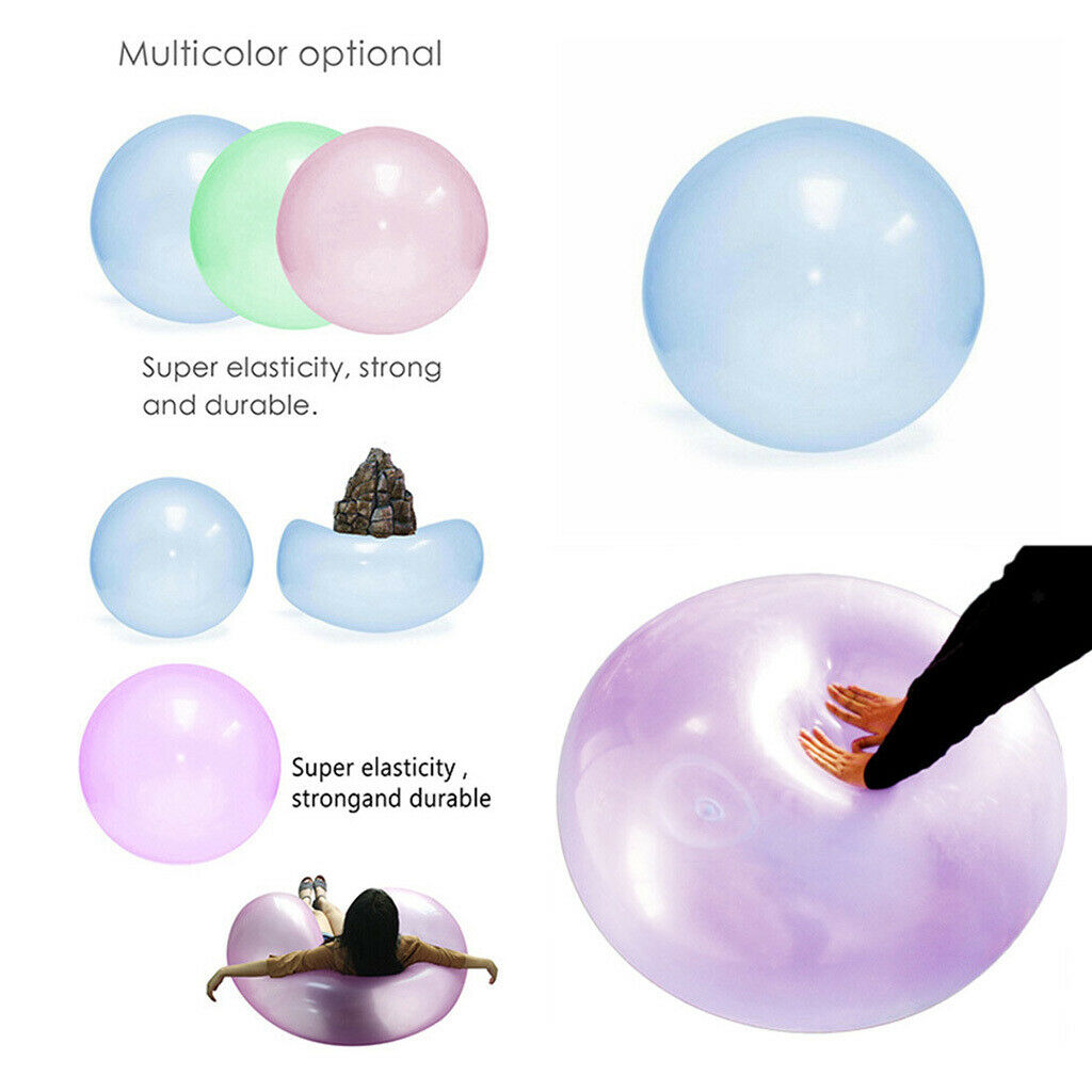 Bubble Ball Balloon Funny Stretch Garden Pool Wedding Party Kids Pink L