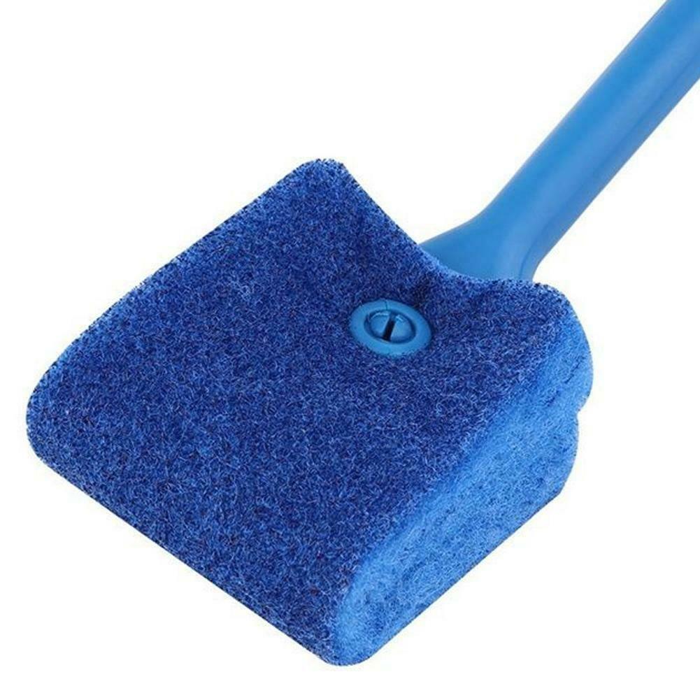 2Pc Aquarium Fish Tank Algae Cleaner Glass Plant Easy 2 Head Cleaning Brush @