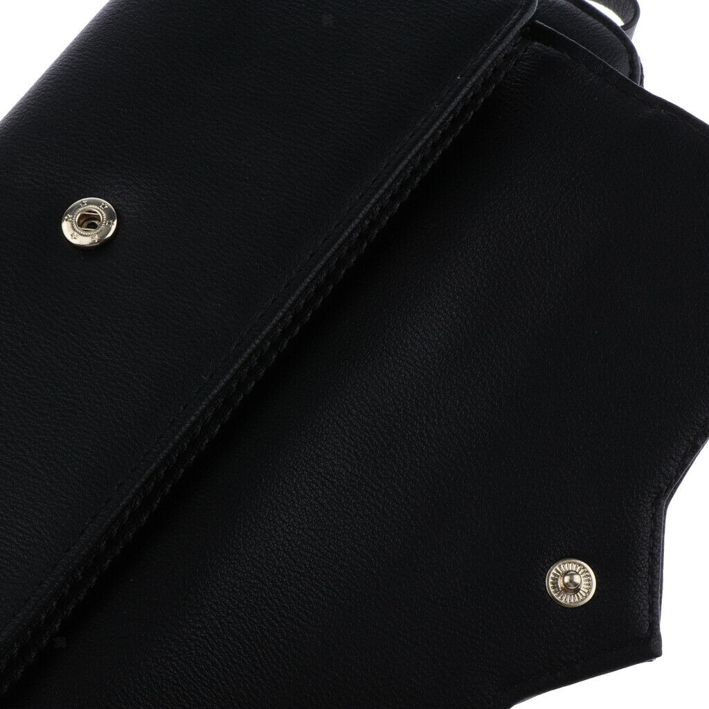 Women PU Leather Wallet Long Bifold Wristlet Purse Clutch Card Holder Black
