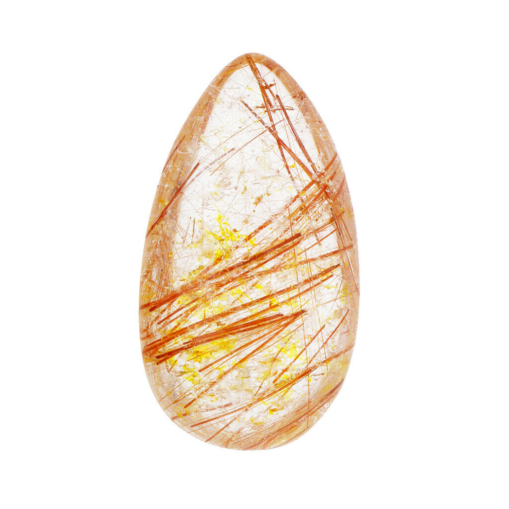 Natural Crystal Stone - Small Golden Color Lines Inside the Stone, 2.5-3.5cm
