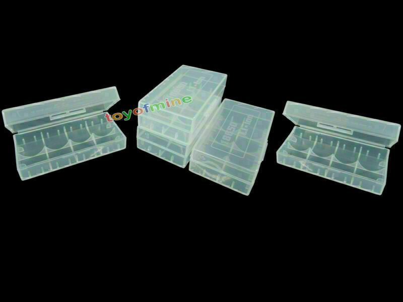 5 x 18650/16340/CR123A Transparent White Battery Case Holder Storage Box