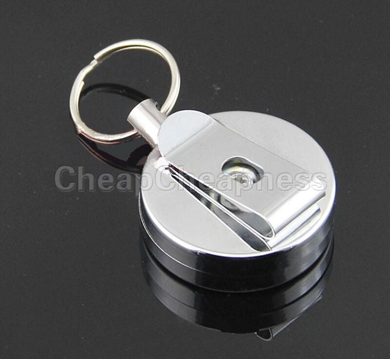 Heavy Duty Retractable Key Reel Badge ID Card Holder Belt Clip Keyrin.l8