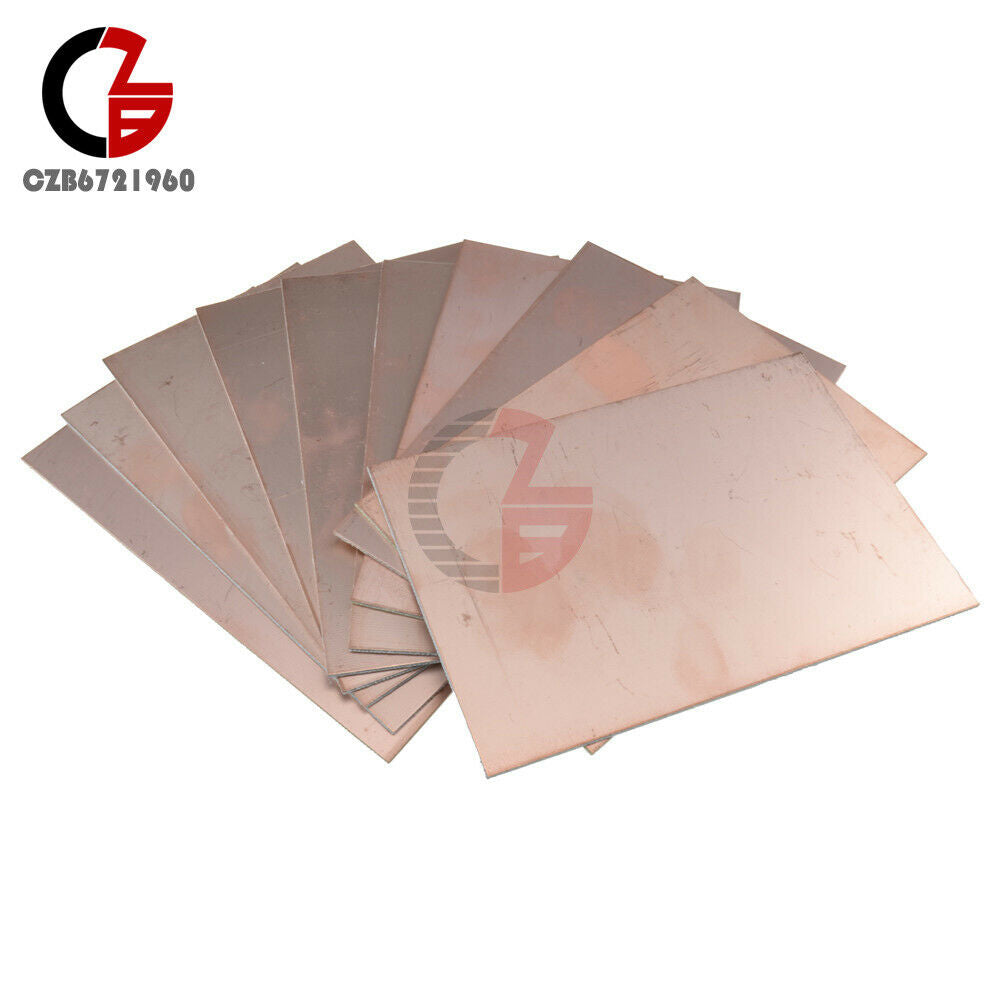 10PCS 10x15cm Single Side PCB Copper Clad Laminate Board FR4 10*15cm