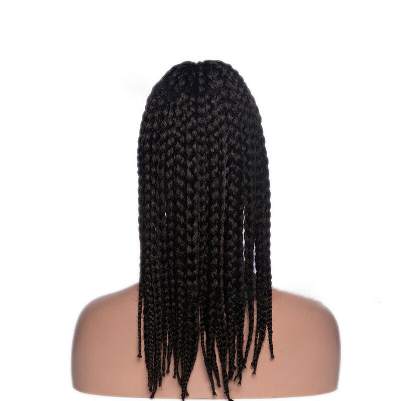 Fashion Women Box Braids Wigs with Headband Leopard Knotted Synthetic Hair Wigs