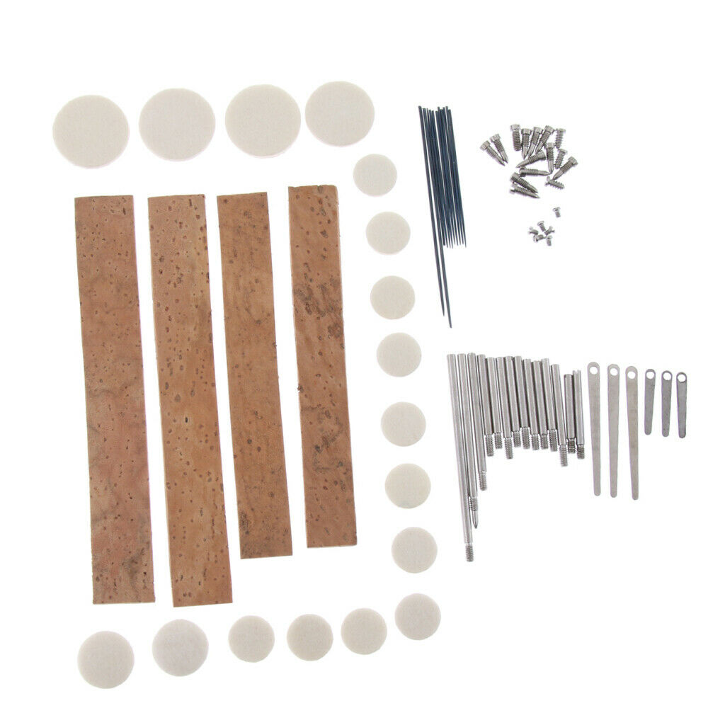 2 X Clarinet Replacement Leather Pads Screws Set for Clarinet Accessories