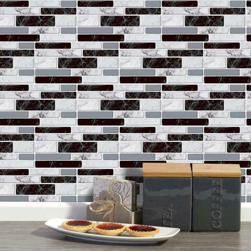27pcs Waterproof Imitation Brick Tile Stickers DIY Kitchen Floor Home Decoration