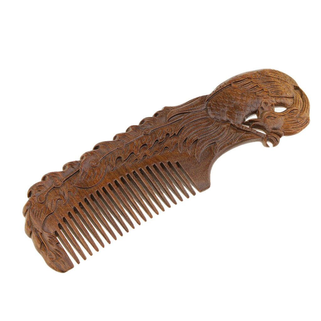 Natural Sandalwood Wide Tooth Comb Hair Styling Detangling Comb Phoenix