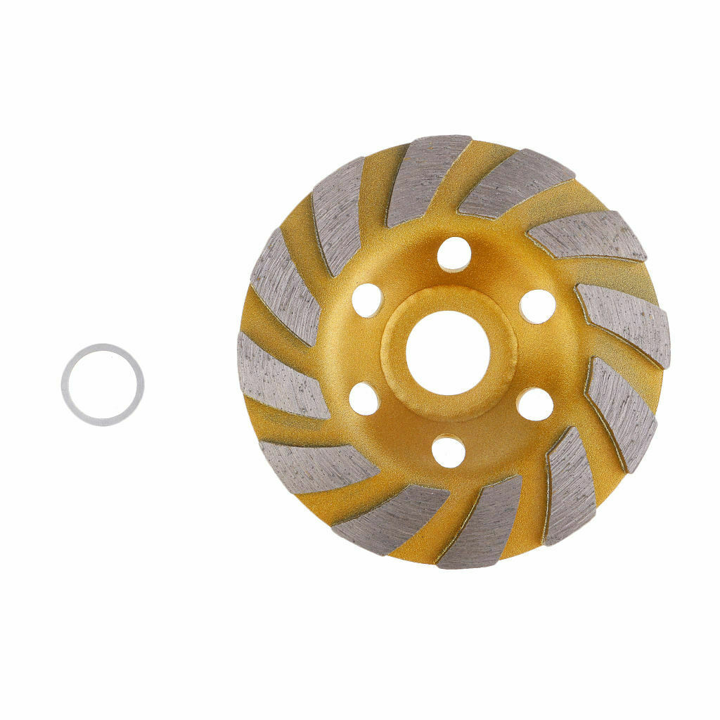 Heavy Duty 4" 100mm Concrete Turbo Diamond Grinding Cup Wheel Three Row Turbo