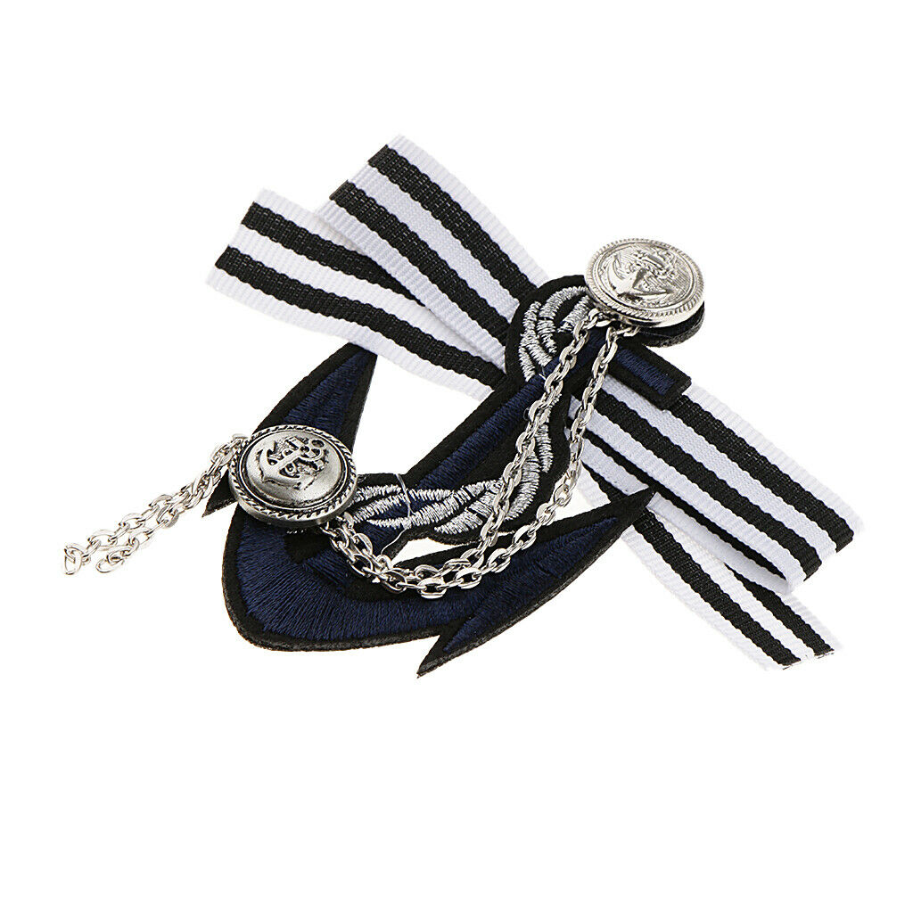 3 Pieces Pre-tied Bowknot Brooch Striped Fabric Bow Tie Men Wome Badge