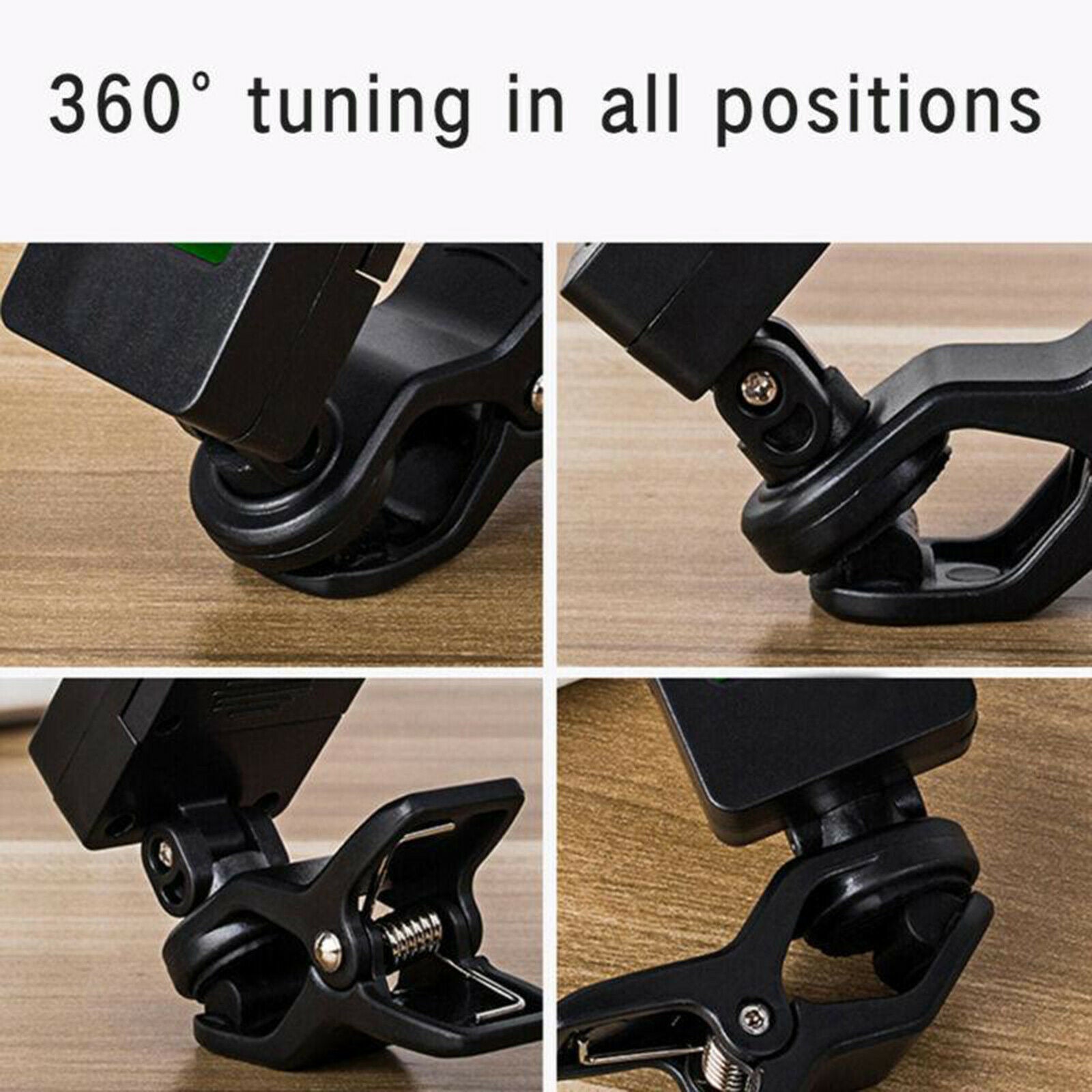 Mini Digital LCD Screen Acoustic Guitar Tuner Headstock Bass Ukulele Violin