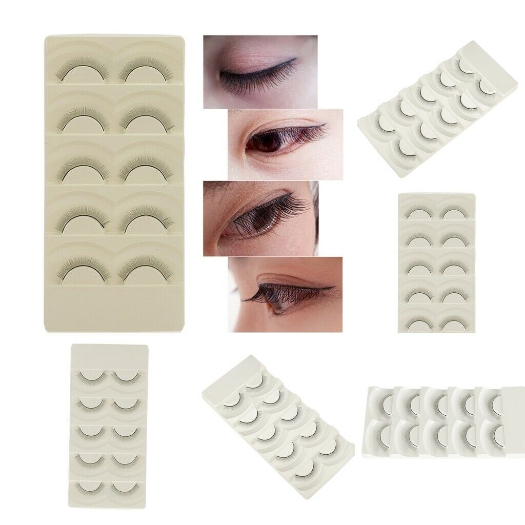 50x Training Lashes False Eyelashes Makeup Extension Tools for Practice