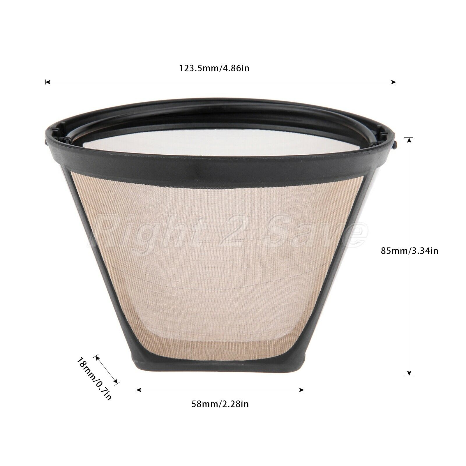 Permanent Reusable Cone Shape Coffeemaker Coffee Filter Strainer Stainless Steel