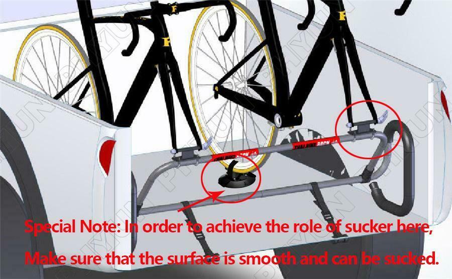 Rack Carrier Fork Mounts with Sucker Kit For Pickup Truck Bicycle Quick Release