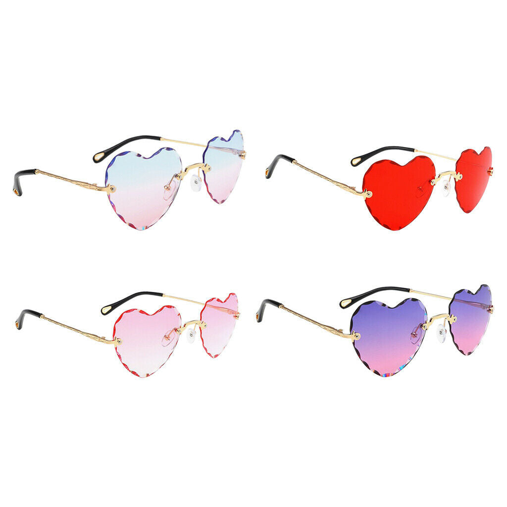 4 Pairs Fashion Lightweight Metal Temple Lady Sunglasses Glasses for Party