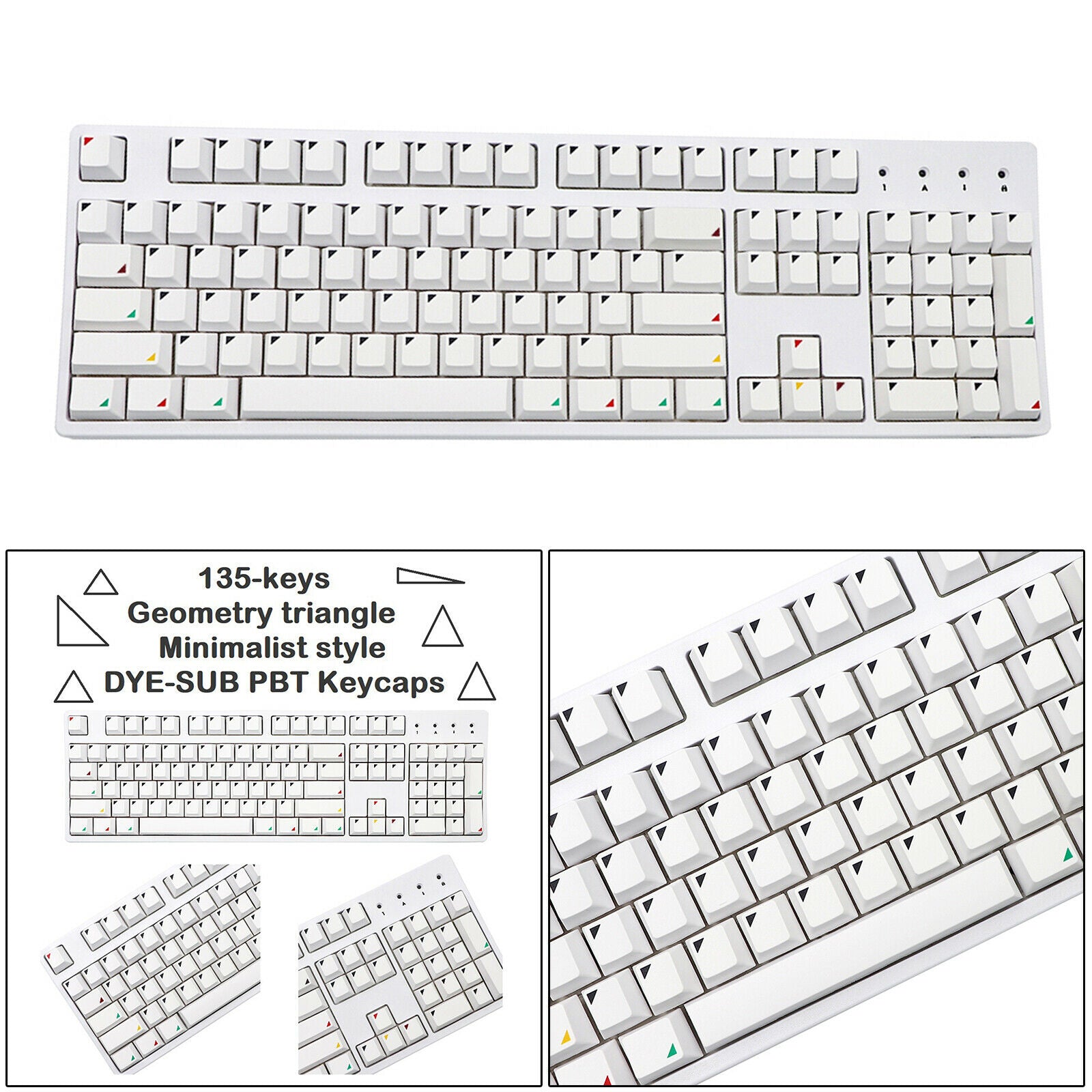 135-Key PBT Minimalist Theme Keycaps DIY Parts for Cherry 72 87 keys Gaming