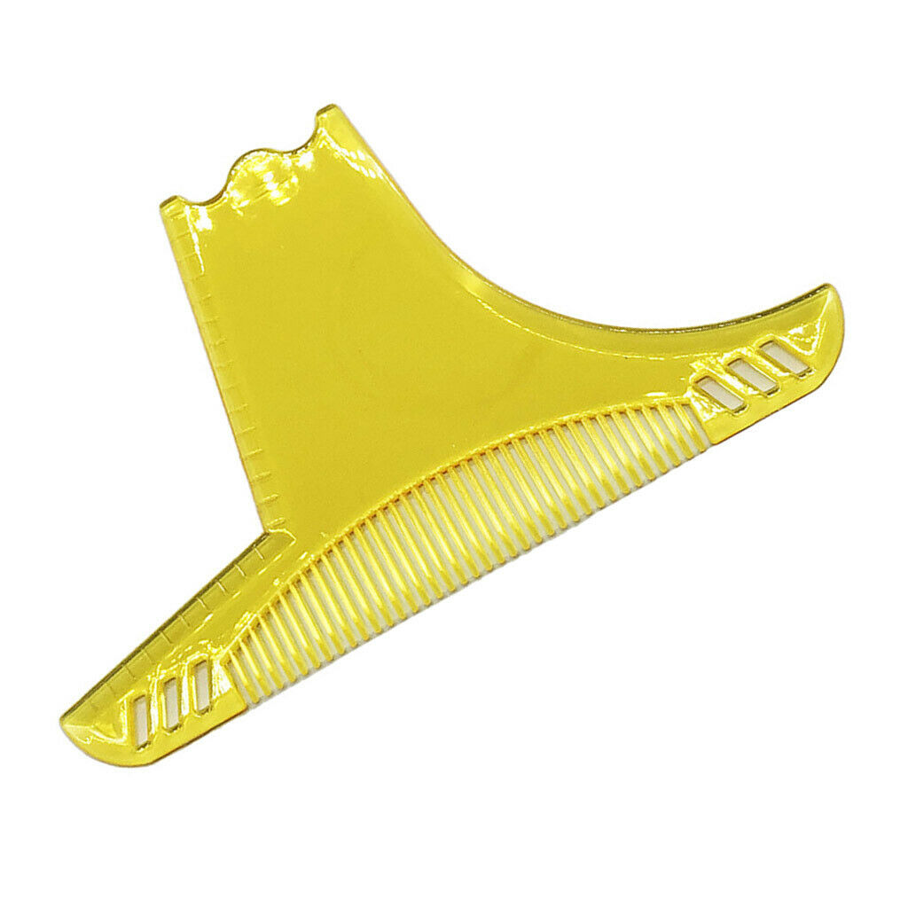 Beard Shaping Styling Template Shaving Tool Beard Combs Razors Yellow