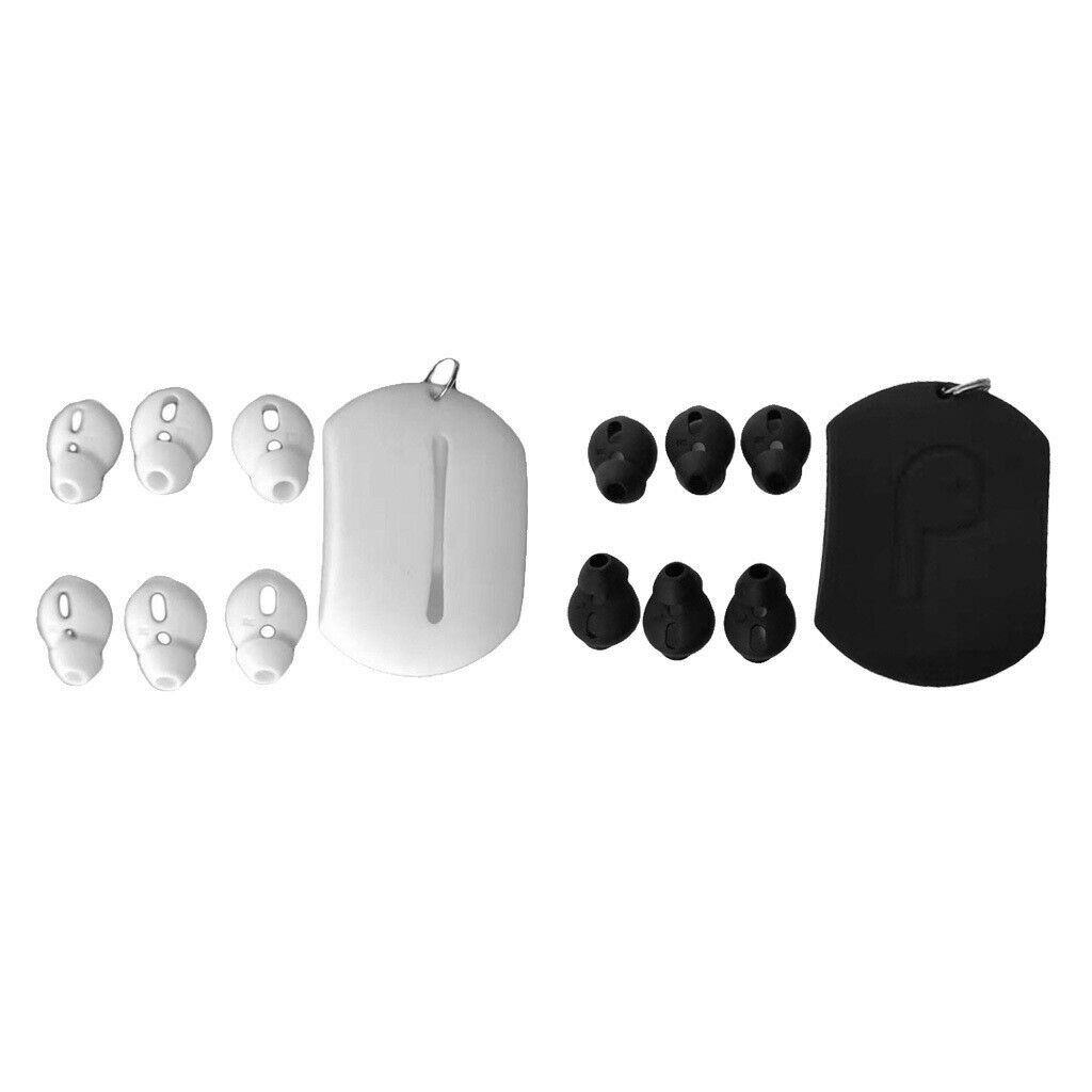 6-Pair Silicone Soft Inear Headset Cover Anti-slip for Airpods Black+White