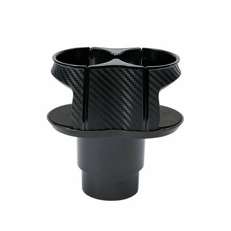 Car Center Console Multi Cup Holder Drinks Bottle Holder Case Carbon Fiber Color