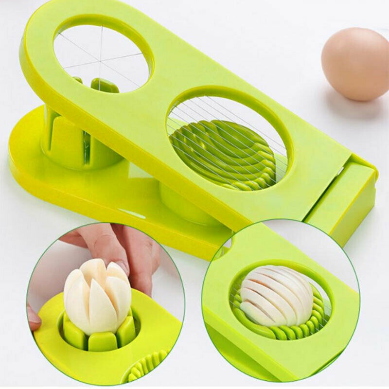 Egg Slicer Cutter Fruit Garnish Easy Clean Stainless Steel Kitchen Separa.l8