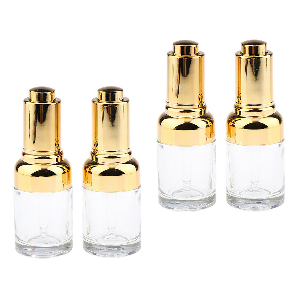 4x Empty Dropper Bottles Essential Oils Dispenser Perfume Pipette Vial 30ml