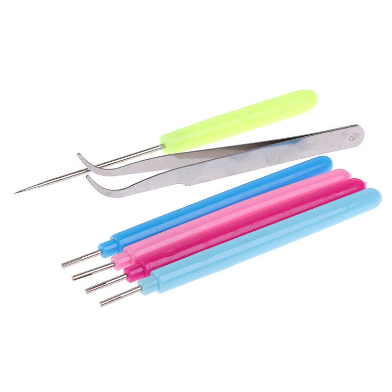 6Pcs Tweezer Quilling Needles Slotted Pen Tool Kit Quilling Paper DIY S.l8
