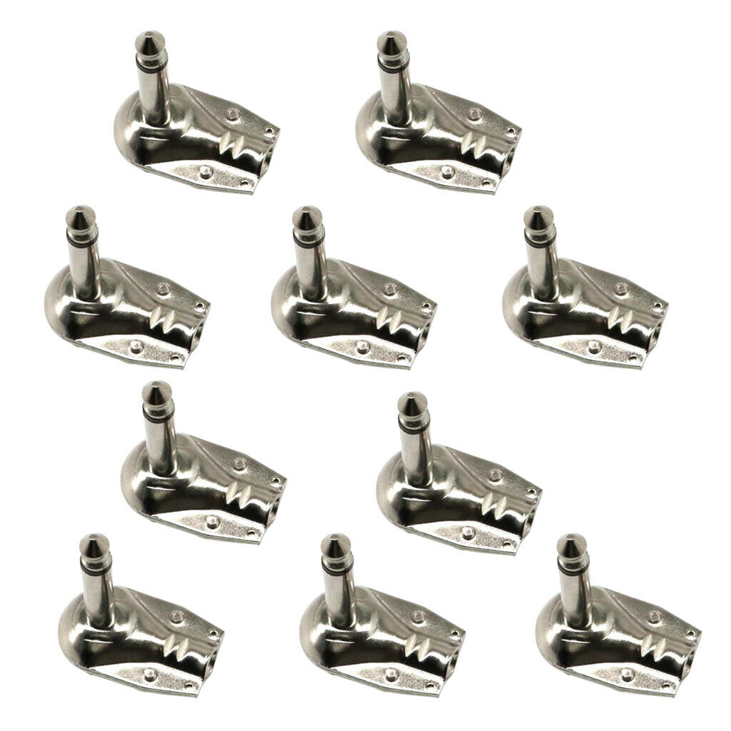 10-piece 6.35mm monaural right angle
