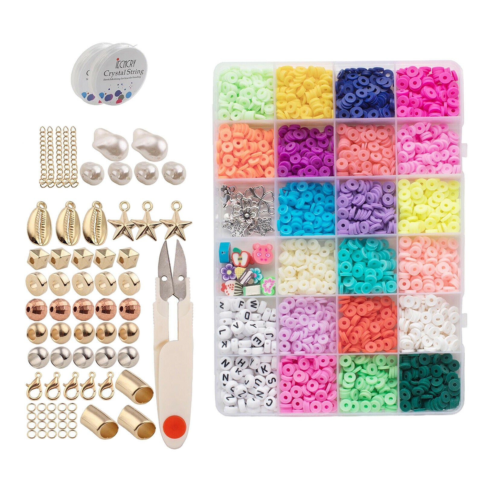 3200x20 colors Polymer Clay Beads Handmade Beads Flat Round