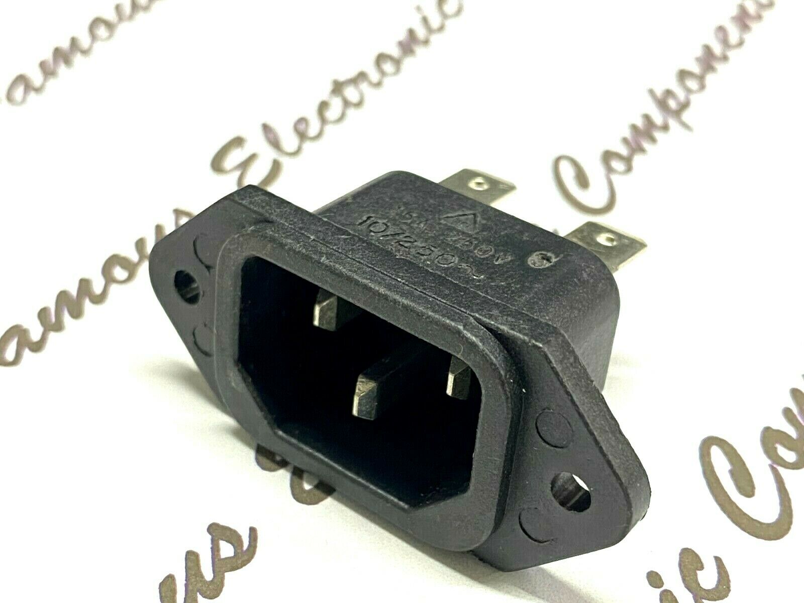 1pcs - SWITCHCRAFT EAC311 10A 250V AC MALE RECEPTACLE AMOUNT IEC INLET SOCKET